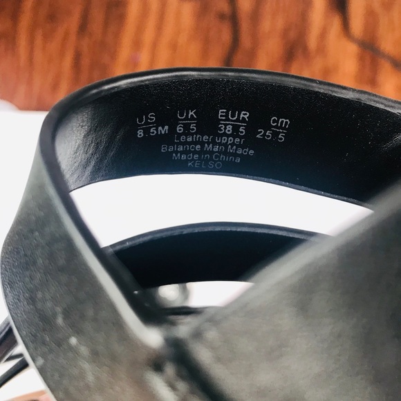 Franco Sarto Kelso Black Leather Sandal - Picture 3 of 8